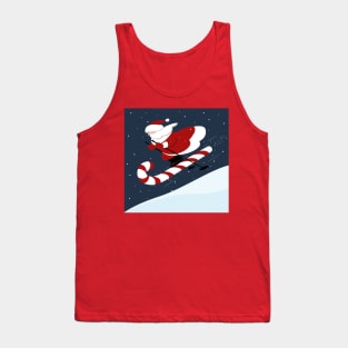 Cute Cartoon Santa Christmas Card Tank Top